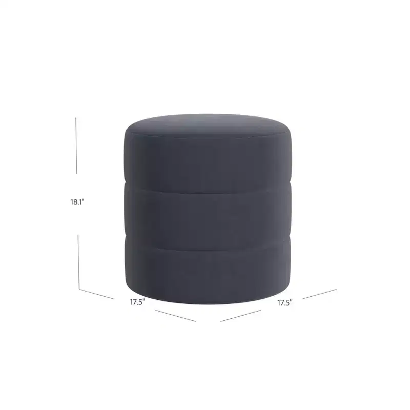 Round Upholstered Ottoman