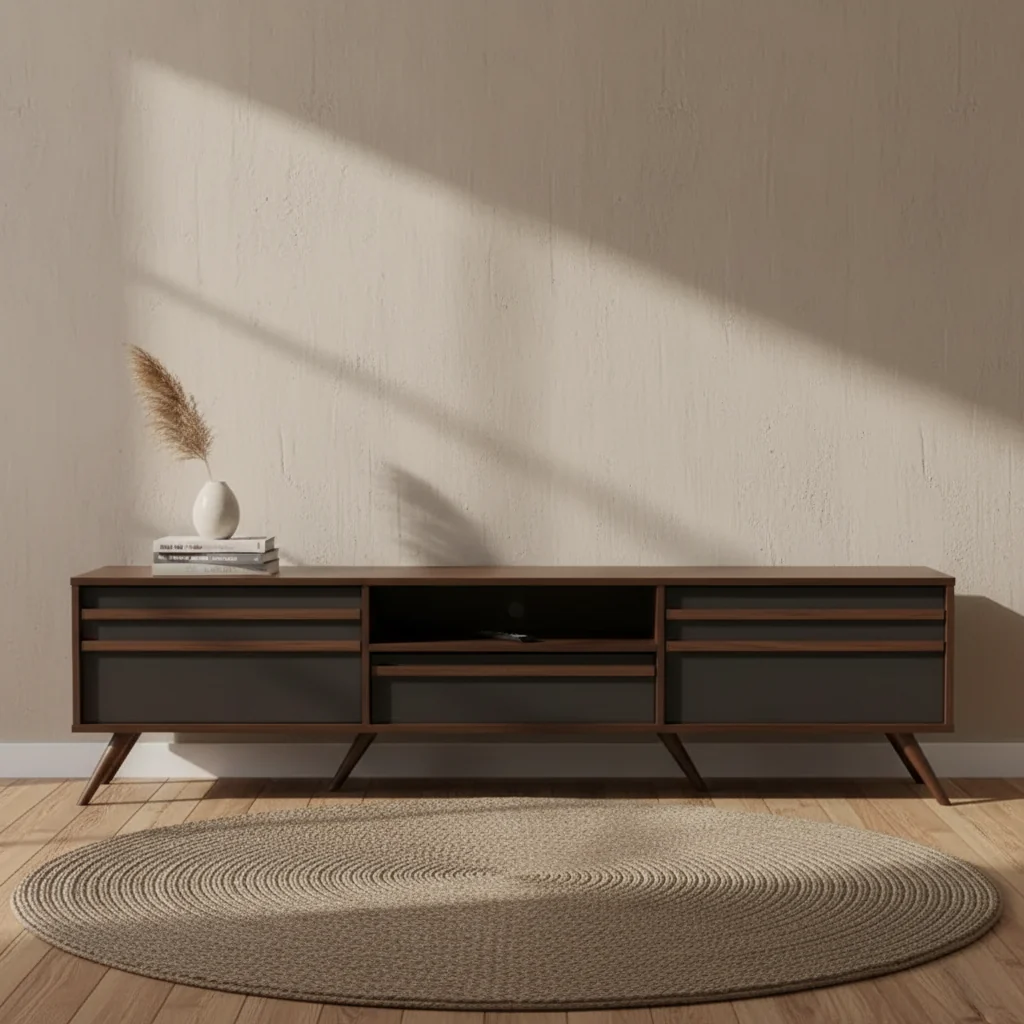 Wood TV Stand for TVs up to 75