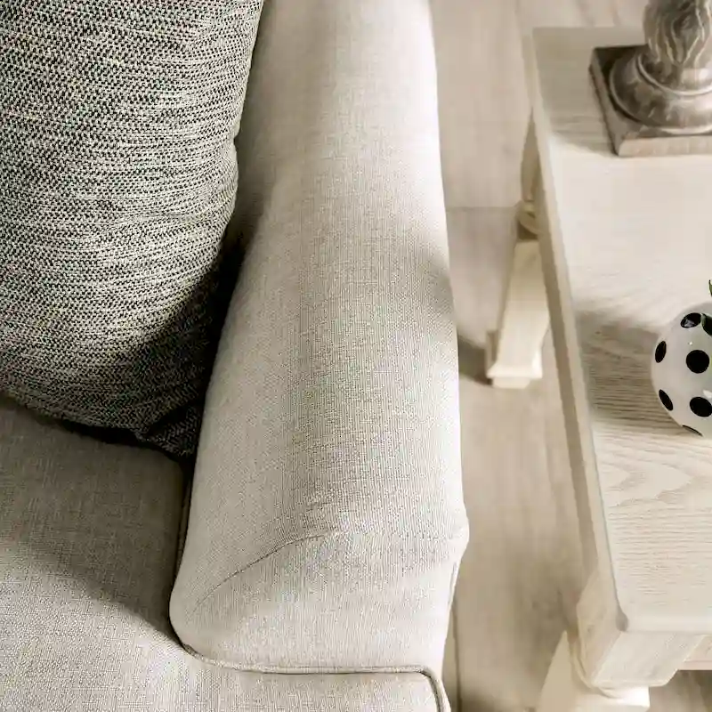 Ilka Transitional Chenille L-Shaped Flared Arms Sectional by Furniture of America