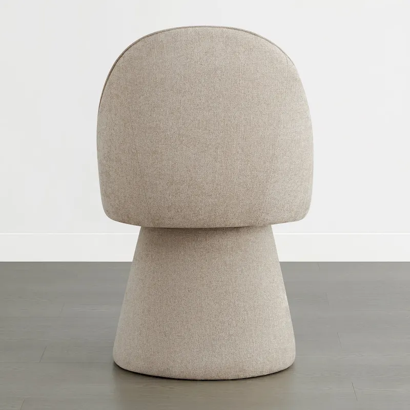 Darah Upholstered Swivel Armless Dining Chair Double-layered Cushions
