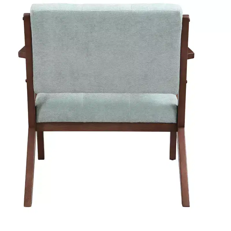 30 Mid-Century Modern Accent Chair, Plush Cushions Angled Arm Solid Wood Frame Ergonomic Design, Living Room Bedroom Office