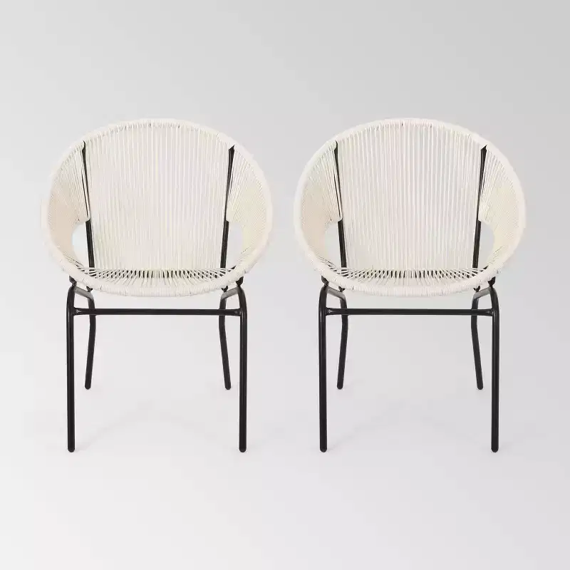 Nusa 2pk Faux Rattan Patio Club Chairs - Christopher Knight Home