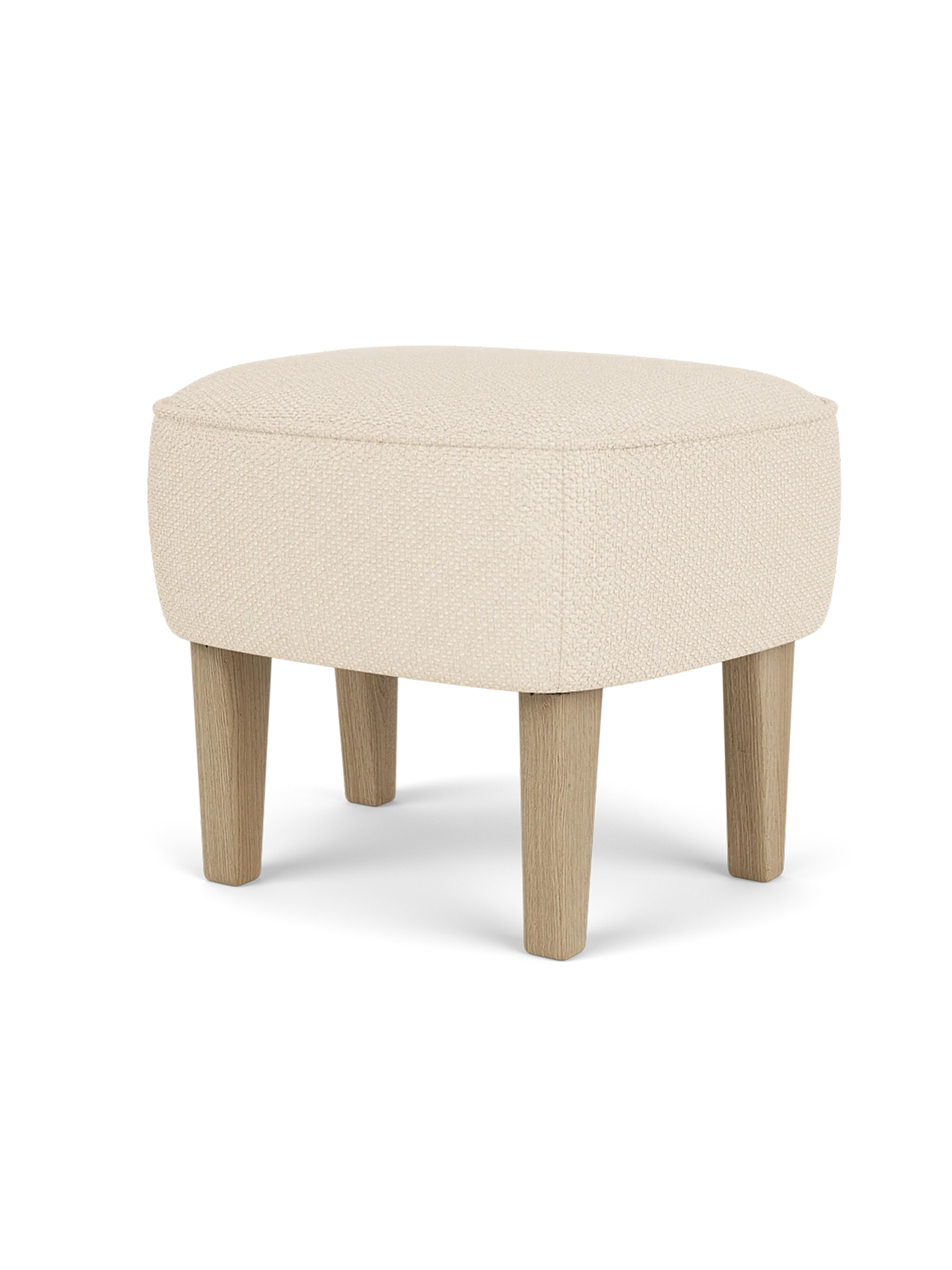 Textile Upholstered Ottoman with Compact Design for Living Room