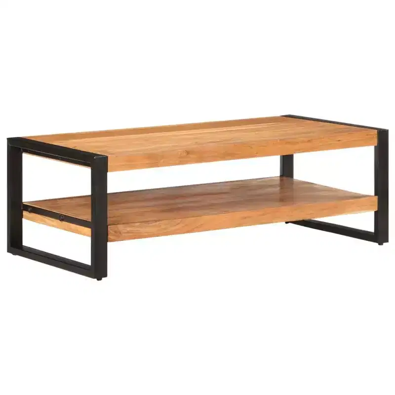 XL Coffee Table Mixed Solid reclaimed wood and powder-coated iron
