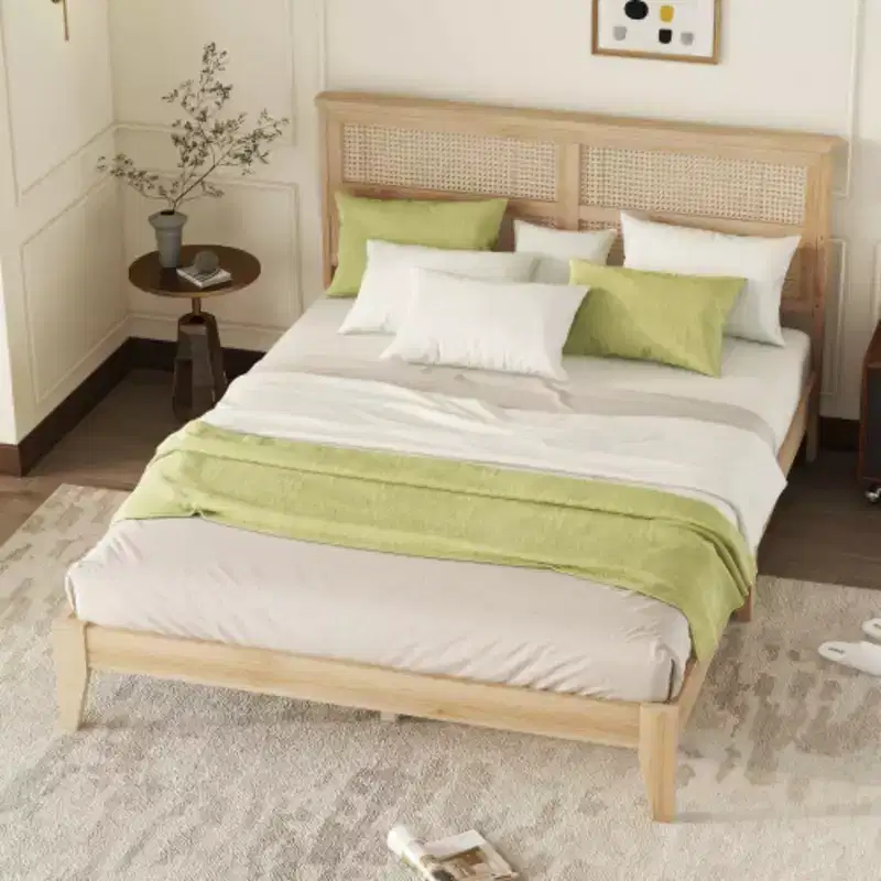 Queen Size Rubber Wooden Constructed for Durability