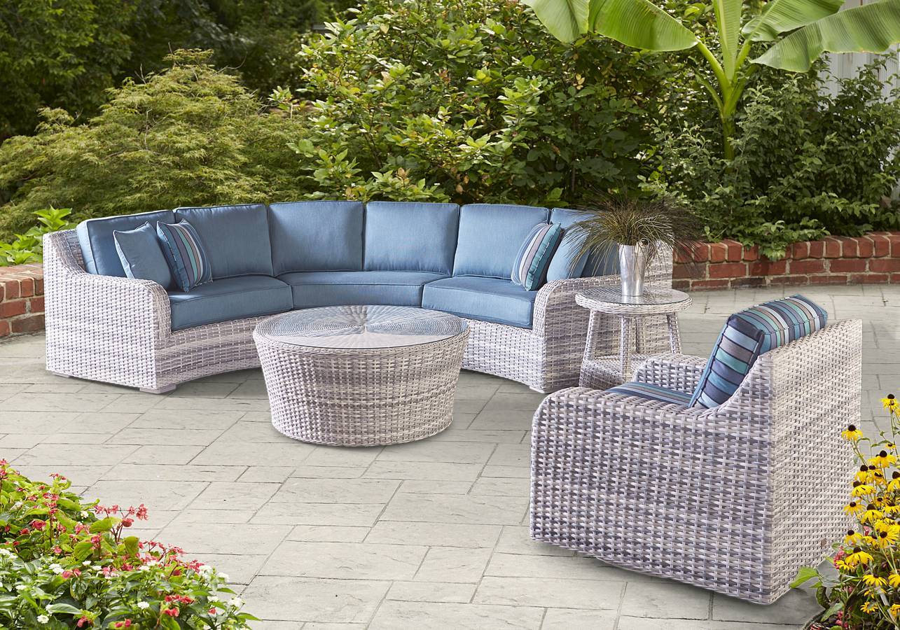 South Beach Outdoor Wicker Armless Chair Ice Finish