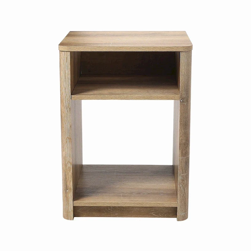 Marble and Wood End Table