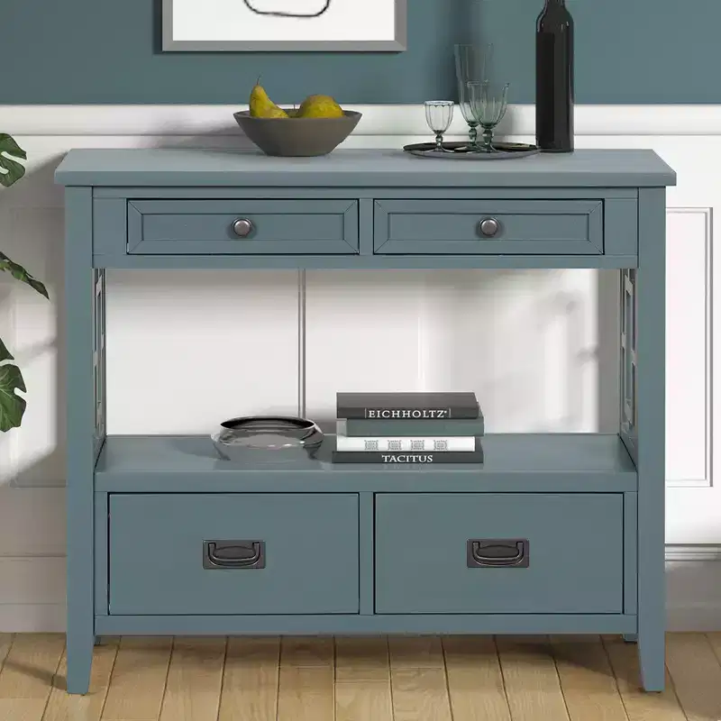 Okak 36in Sideboard Cabinet, Bufft Cabinet with 4 Drawers and 1 Open Shelf, Storage Cabinet for Living Room, Dining Room, Kitchen