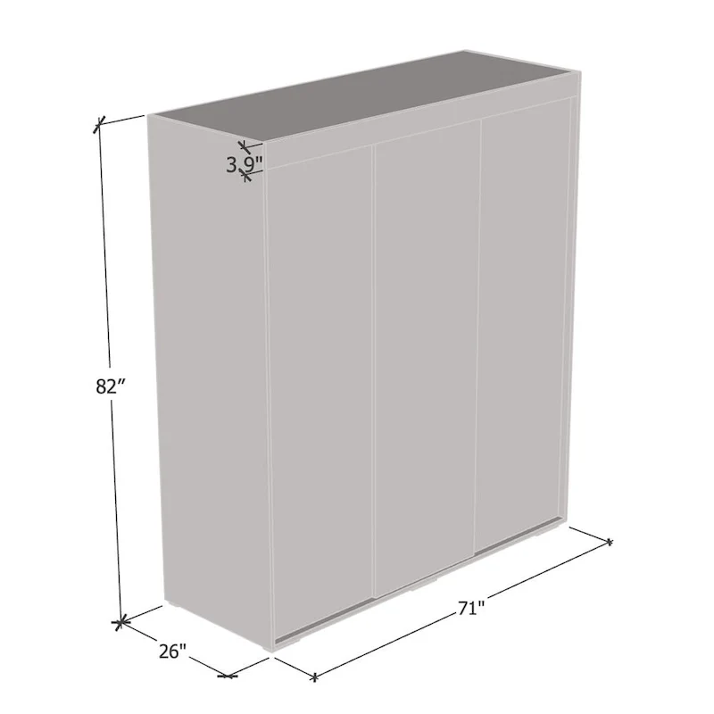 Copper Grove Parasol 71-inch Modern Glossy Armoire