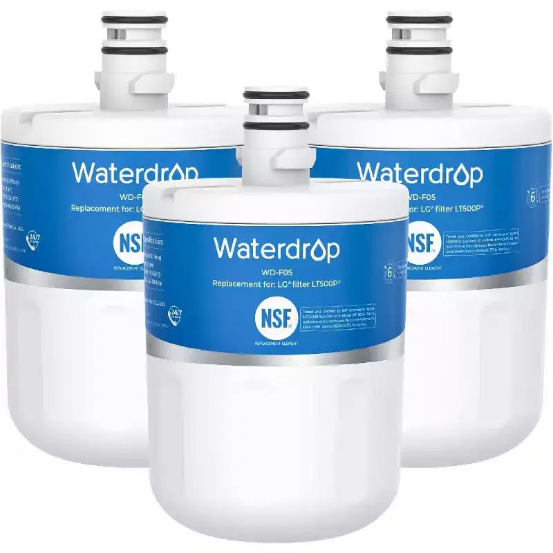 Waterdrop 5231JA2002A Refrigerator Water Filter, Replacement for LG LT500P, ADQ72910911, ADQ72910901, Kenmore GEN11042FR-08, Pack of 3