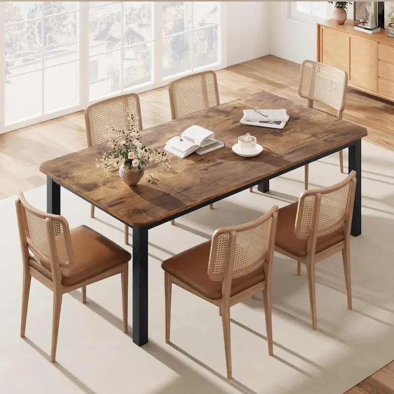 Industrial Dining Table for 6-8 People