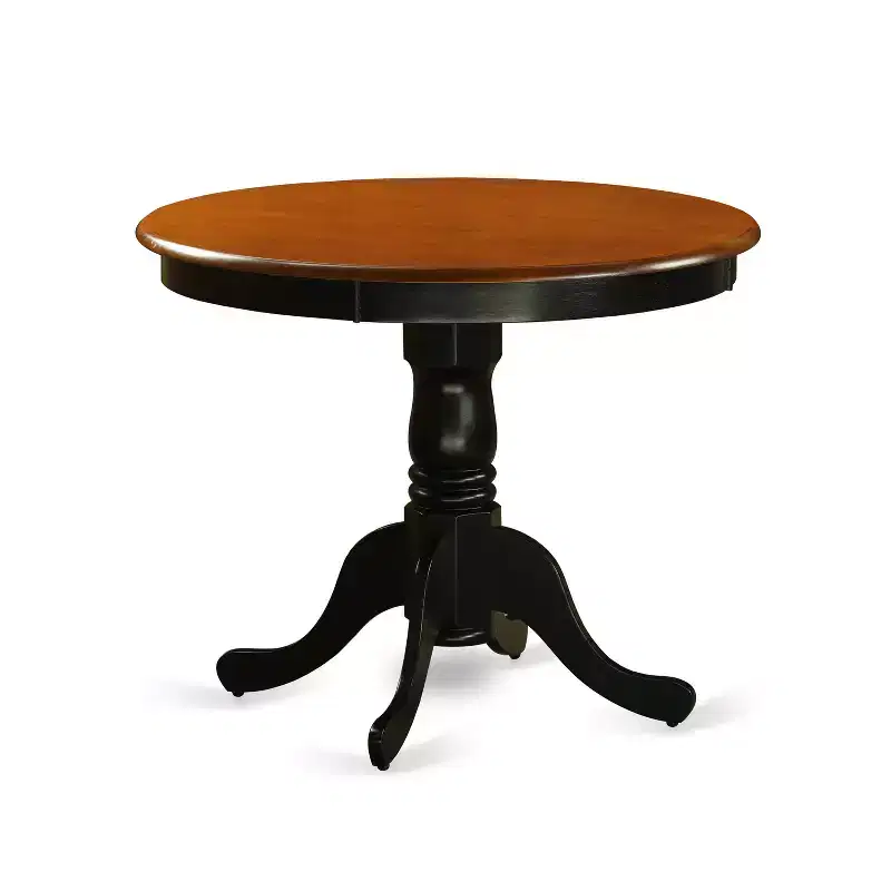 HomeStock ANNO5 Black Cherry Round Pedestal Dining Set