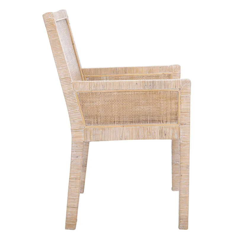 SAFAVIEH Almira Coastal Accent Chair with Cushion - 22.8 W x 22.4 L x 34.6 H - 23Wx22Dx35H