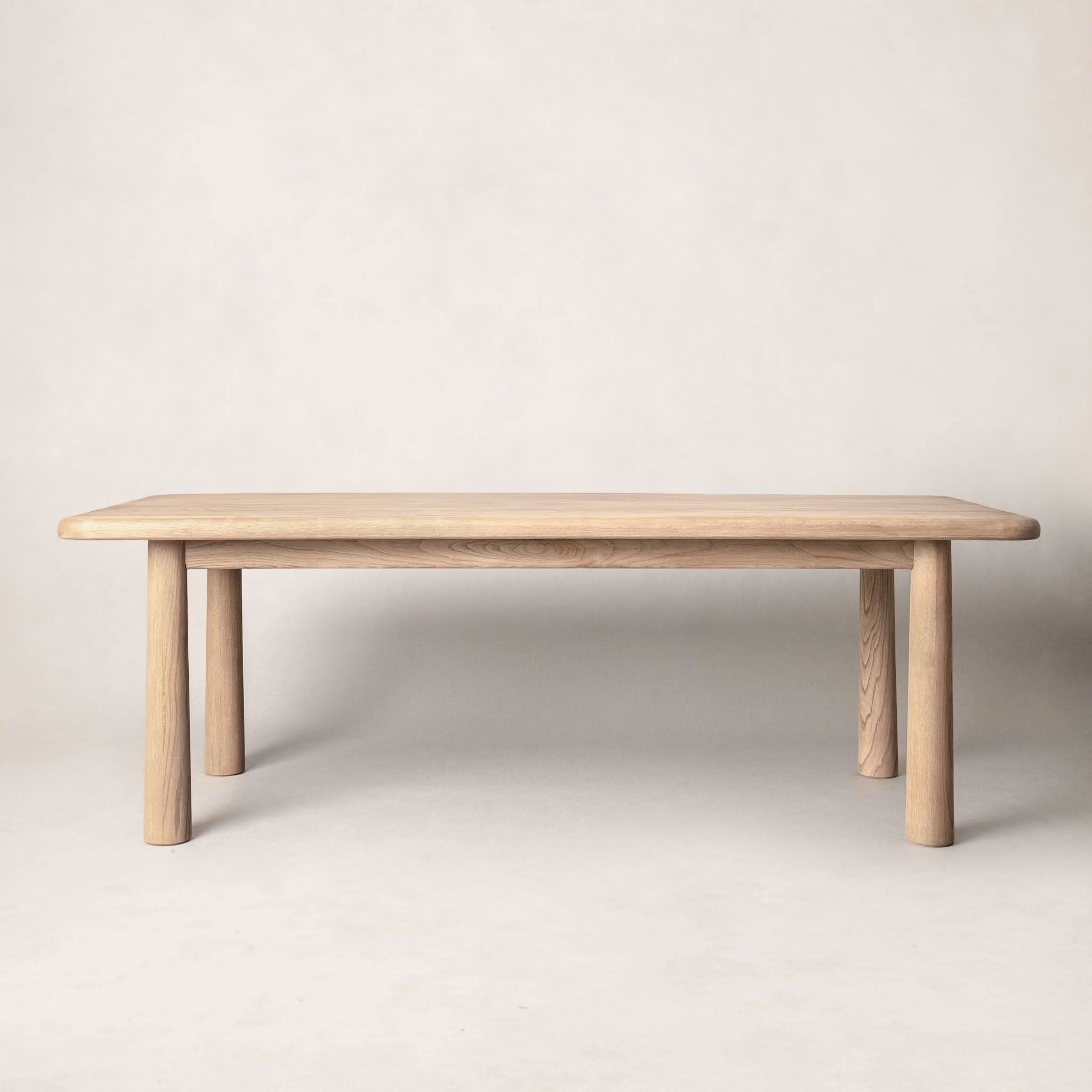 Rectangular Dining Table - Natural - note, our wood pieces, handmade by skilled woodworkers using locally sourced raw materials, vary by nature