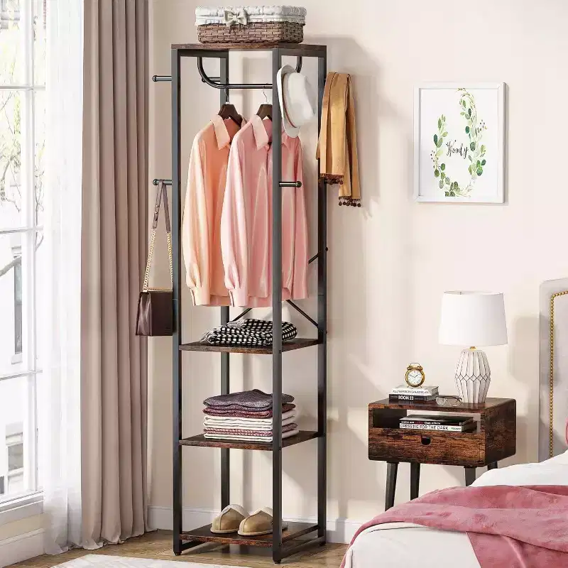 Freestanding Coat Rack Brown