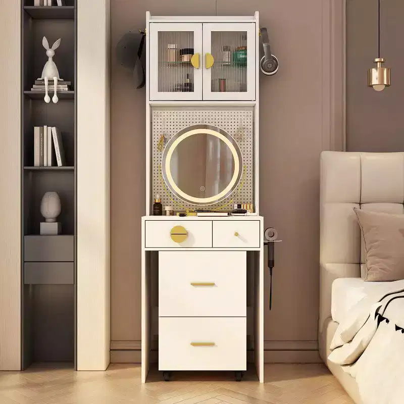 Karl Home Makeup Vanity Set with LED Lights and Power Outlets