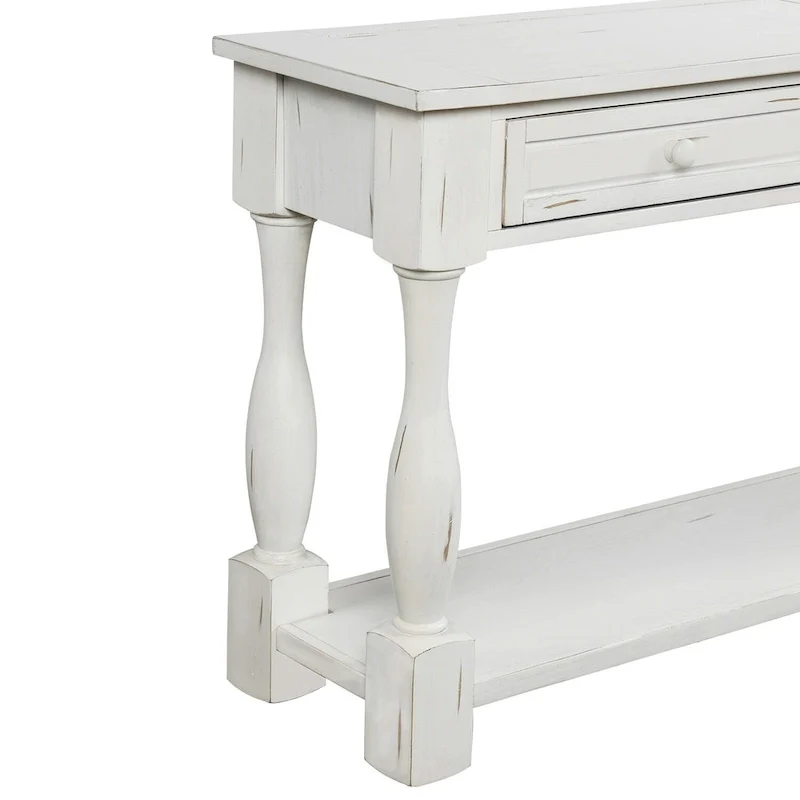 Nestfair 64 in. W Console Table with Drawers and Shelf