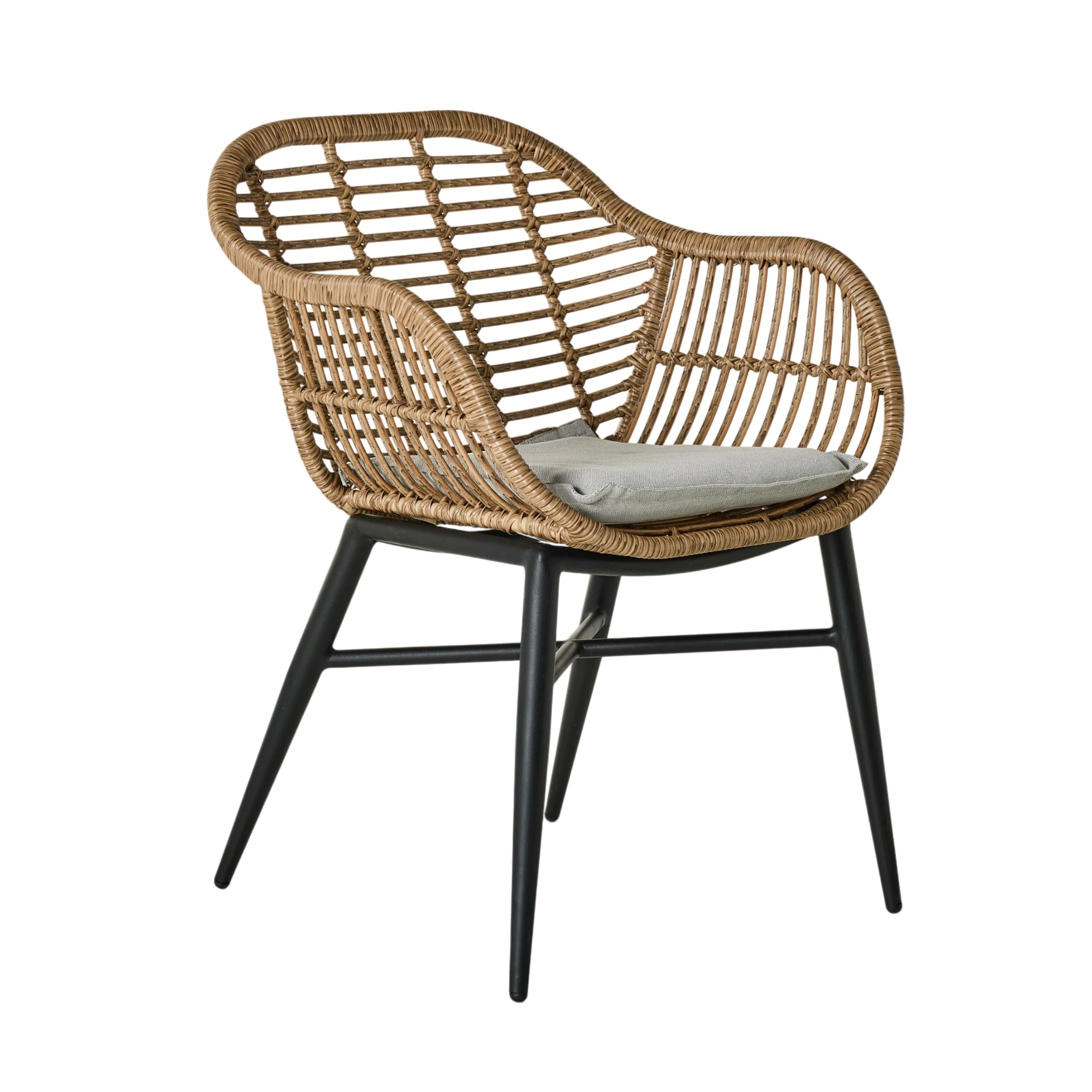 Deck Outdoor Wicker Dining Chair Natural Rattan
