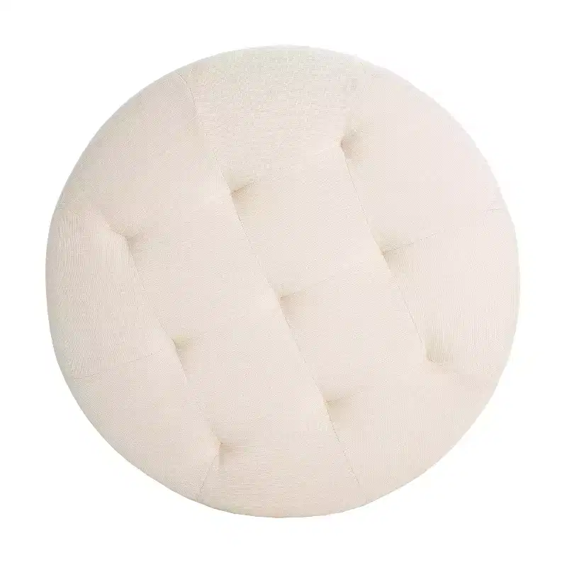 Christopher Knight Home Furina Modern Upholstered Button Tufted Round Ottoman