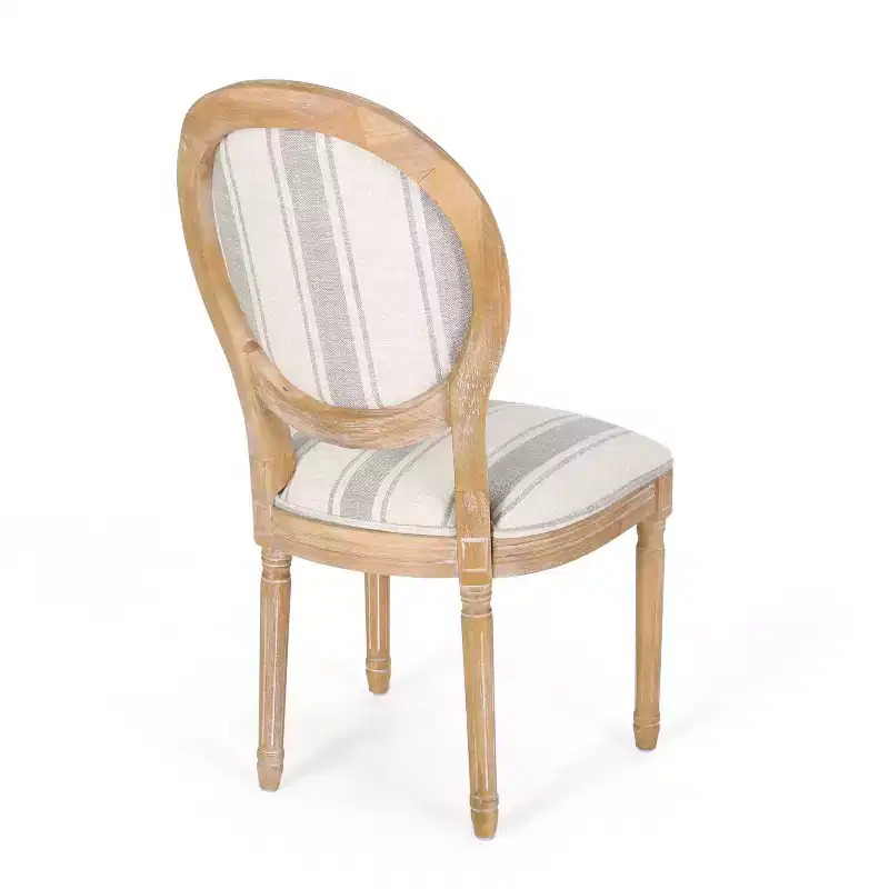 GDFStudio Newman Traditional Upholstered Rubberwood Dining Chairs (Set of 4)