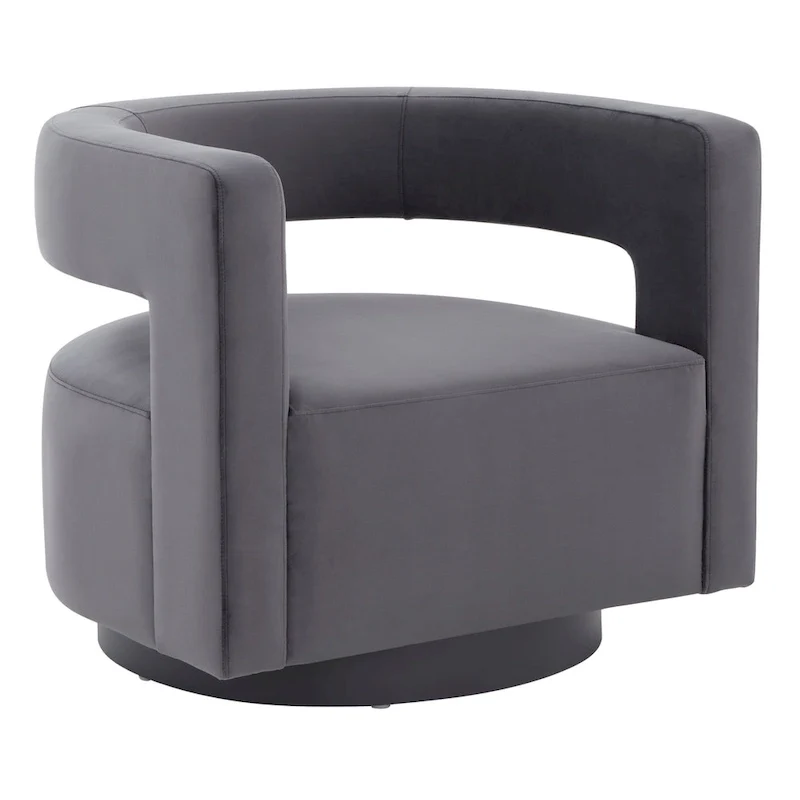 SAFAVIEH Couture Cela Swivel Chair (Fully Assembled) - 31.1 W x 28.4 L x 26.8 H - 31Wx28Dx27H