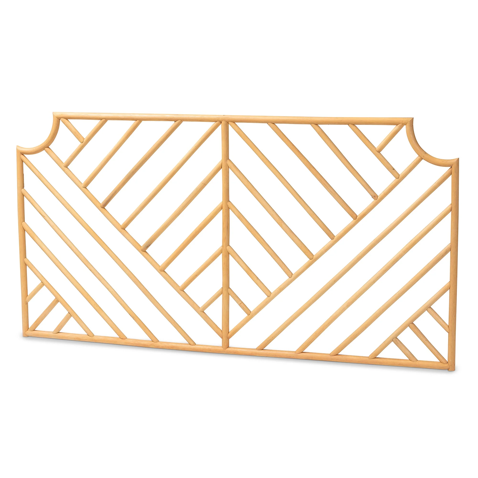 Rattan Queen Size Wall-mount Natural Woven Headboard