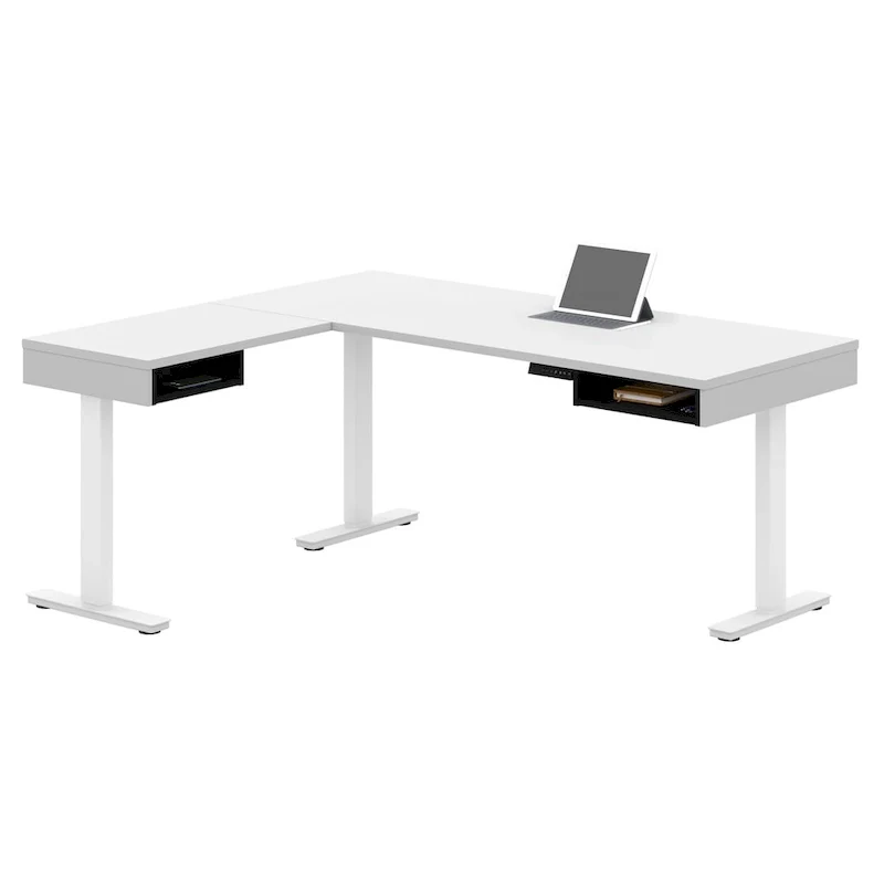 Height Adjustable L-Shaped Desk