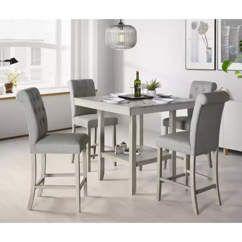 Home Design Dothan Counter Height Dining Set, Antique Gray
