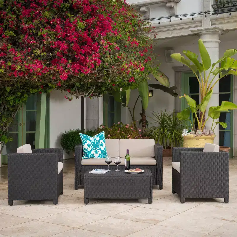 Christopher Knight Home Paddy Outdoor Rattan and Iron Adjustable Chaise Lounge with Cover