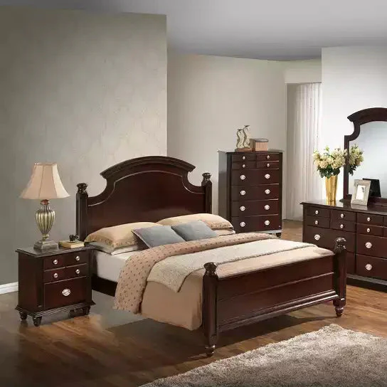 Summit Queen Panel Bed, Classic Bedroom Furniture with Headboard & Footboard