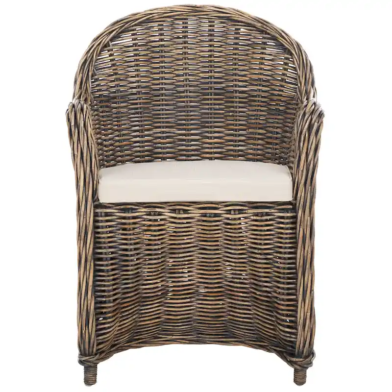 SAFAVIEH Sinja Yellow Rattan Club Chair - 24  x 26  x 35  - 24Wx26Dx35H