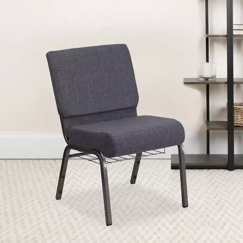 Flash Furniture HERCULES Series 21''W Church Chair with Book Rack