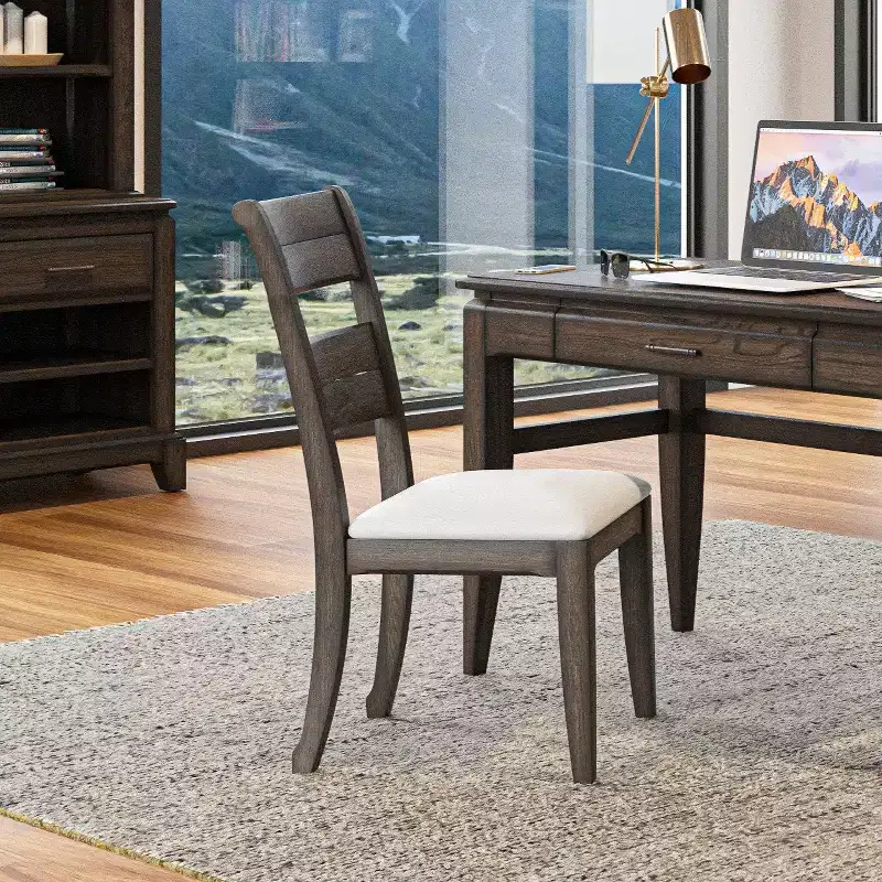 GDFStudio Sheng Modern Wooden Upholstered Seat Side Chair