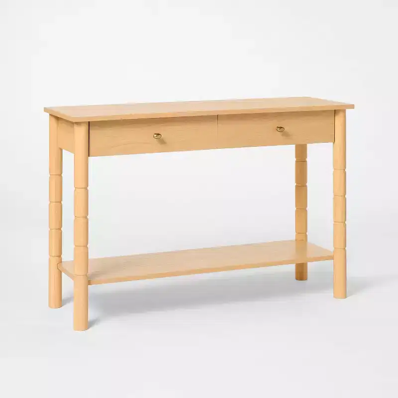 48 Modern Wooden Console Table with Drawer Brown - Threshold™ designed with Studio McGee