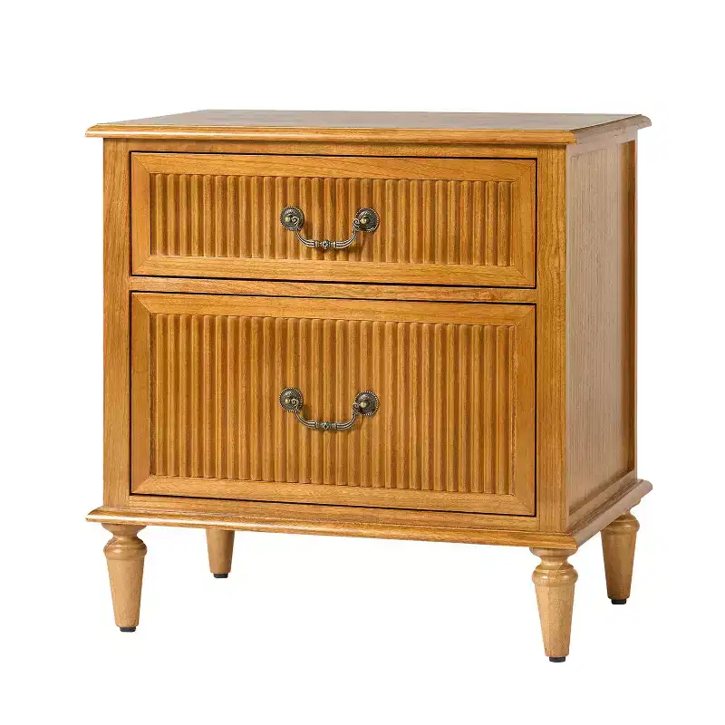 Hortensia 2-Drawer End Table-CHARCOAL
