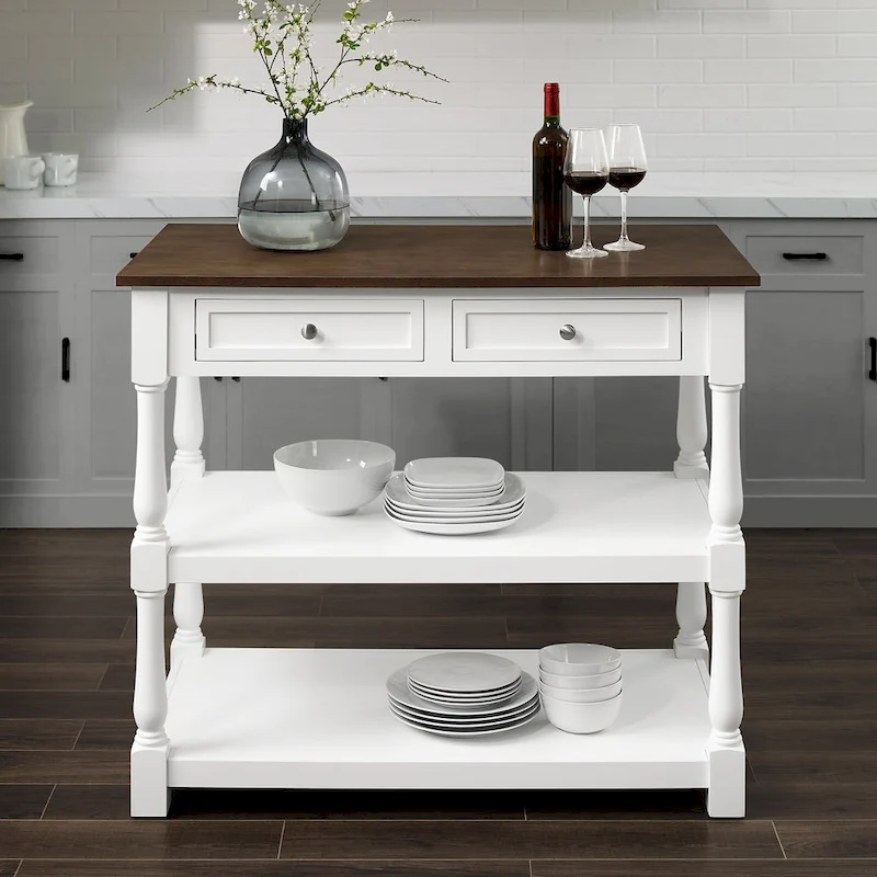Crosley Caitlyn Wood Top Kitchen Island - 23.63d x 42w x 36.25h