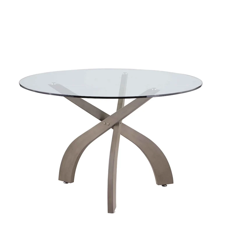 Somette Pogo Criss Cross Dining Set with Black Chairs