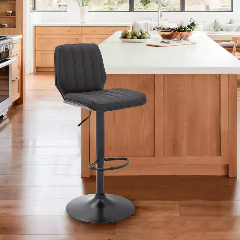 Sabine Adjustable Barstool with Faux Leather