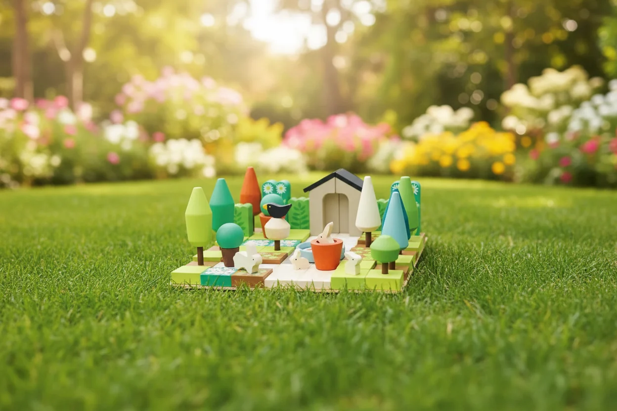 Wooden Garden Landscape Design Toy Building Set