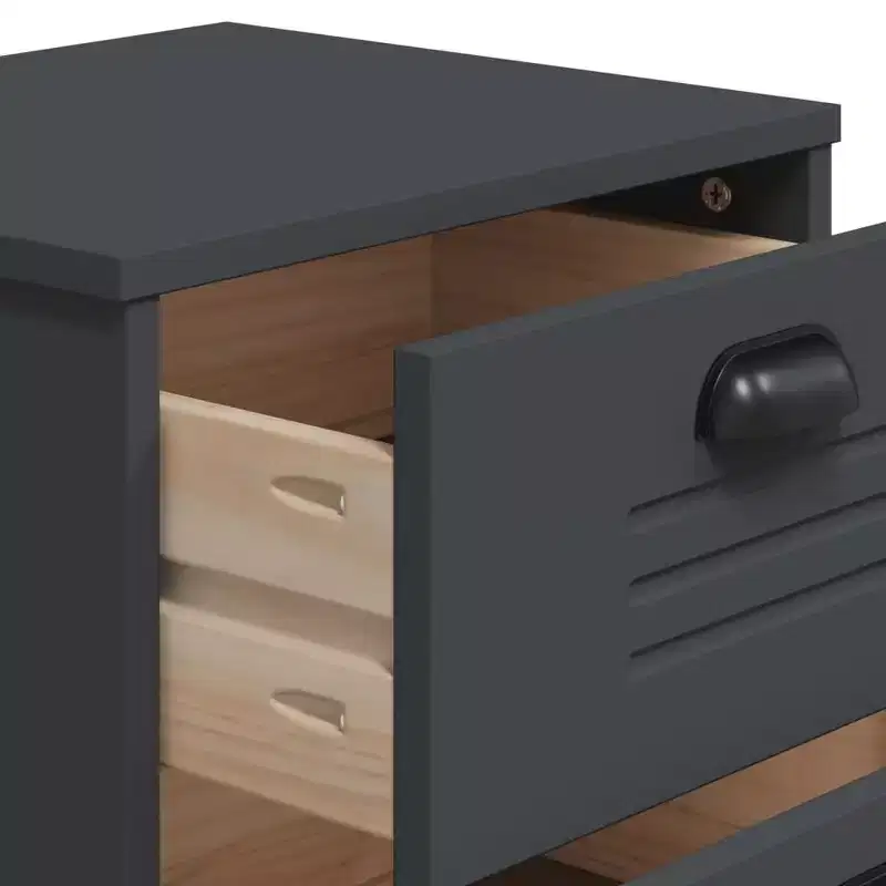 Bedside Cabinet Accent End Table Bedroom Furniture Solid Wood Pine