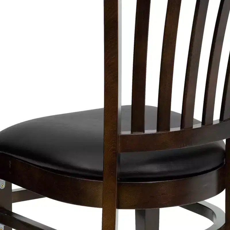 Vertical Slat Back Wooden Restaurant Chair