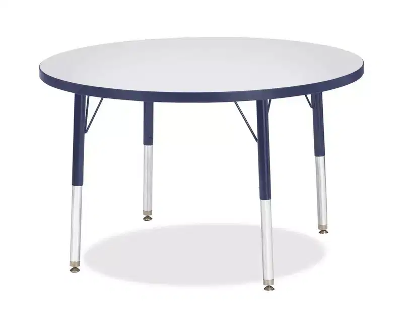 Jonti-Craft Berries Elementary Height Color Edge Round Table (36 x 36) in Blue