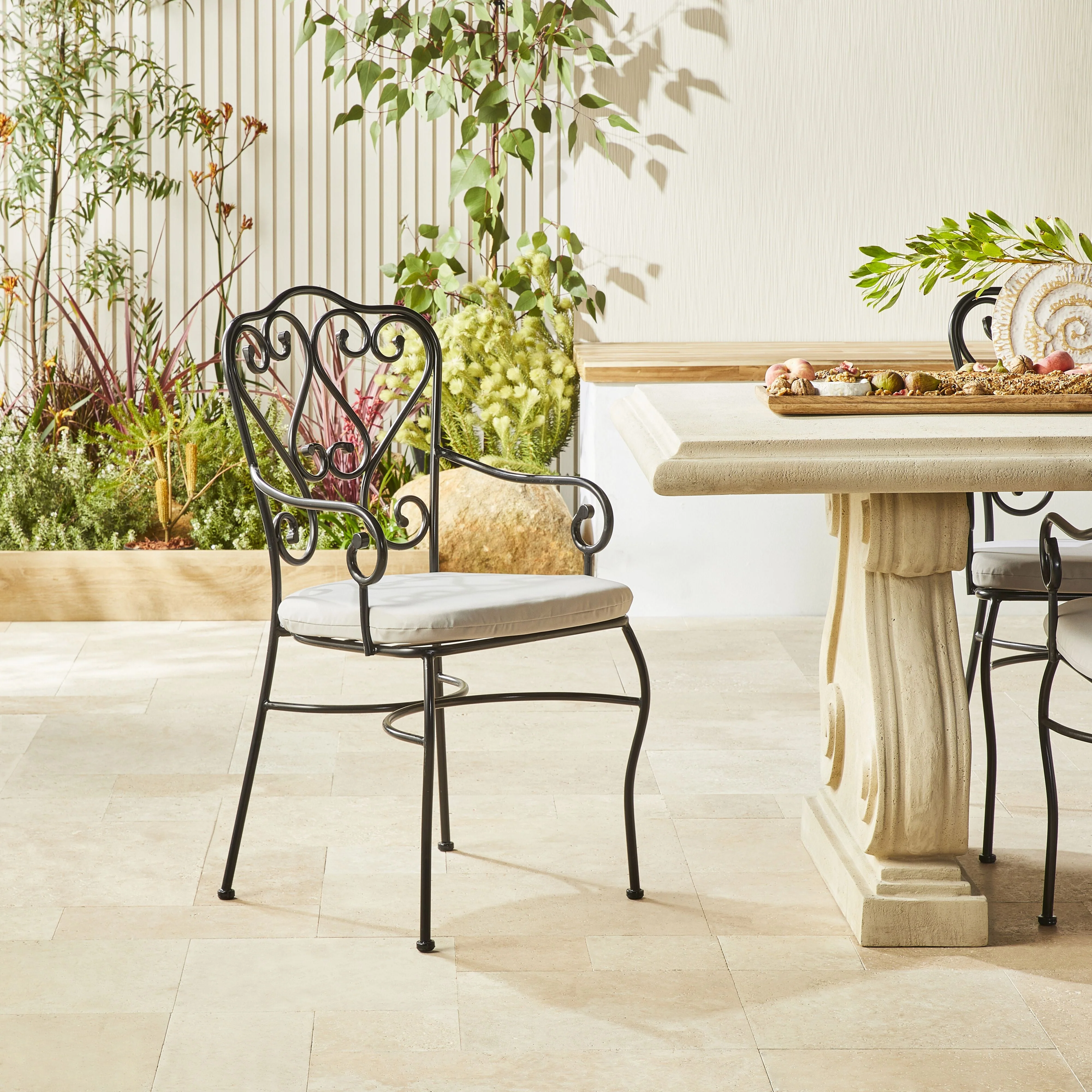 Outdoor Chair Cushion Light Stone