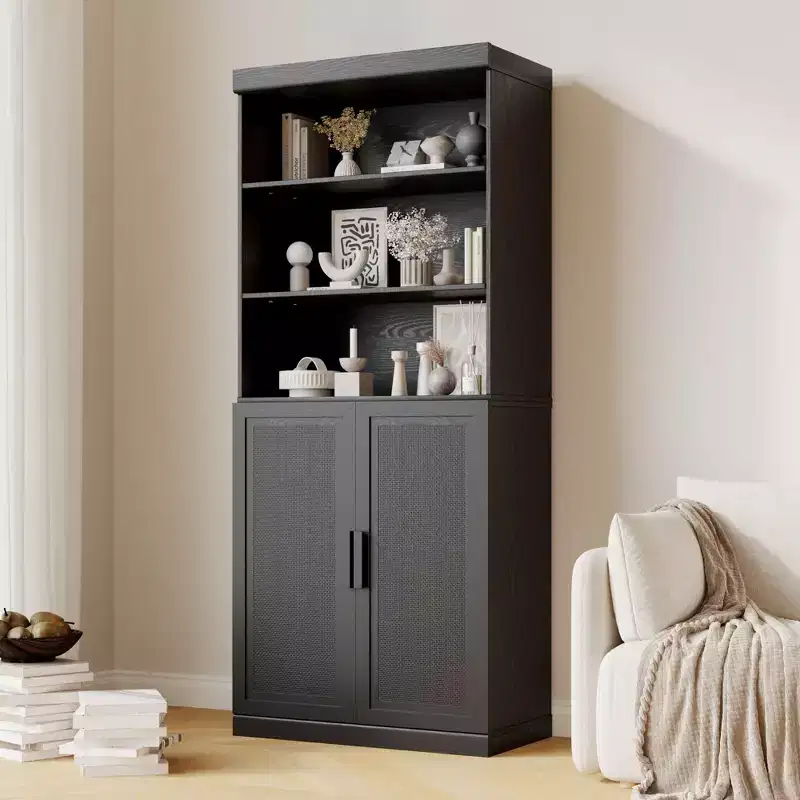 Large-capacity Glass Door Storage Cabinet, With A Stylish And Elegant Design Sense. It Is Both Practical And Beautiful