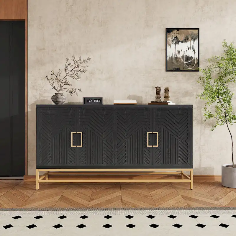 Sideboard Buffet Cabinet with Adjustable Shelves