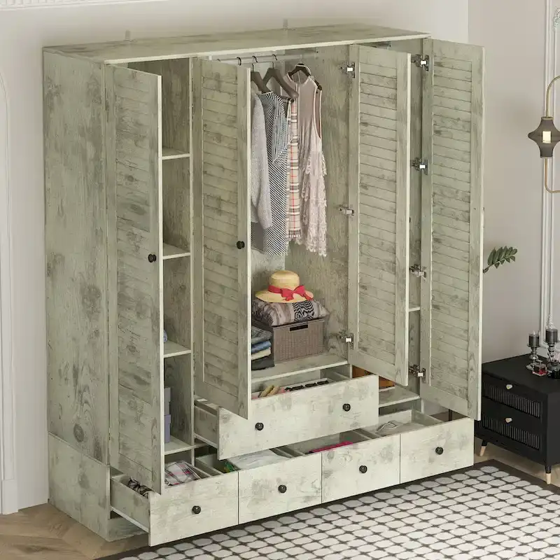 Bedroom Armoire Closet Armoire Wardrobe Closet Clothing Rod Drawer