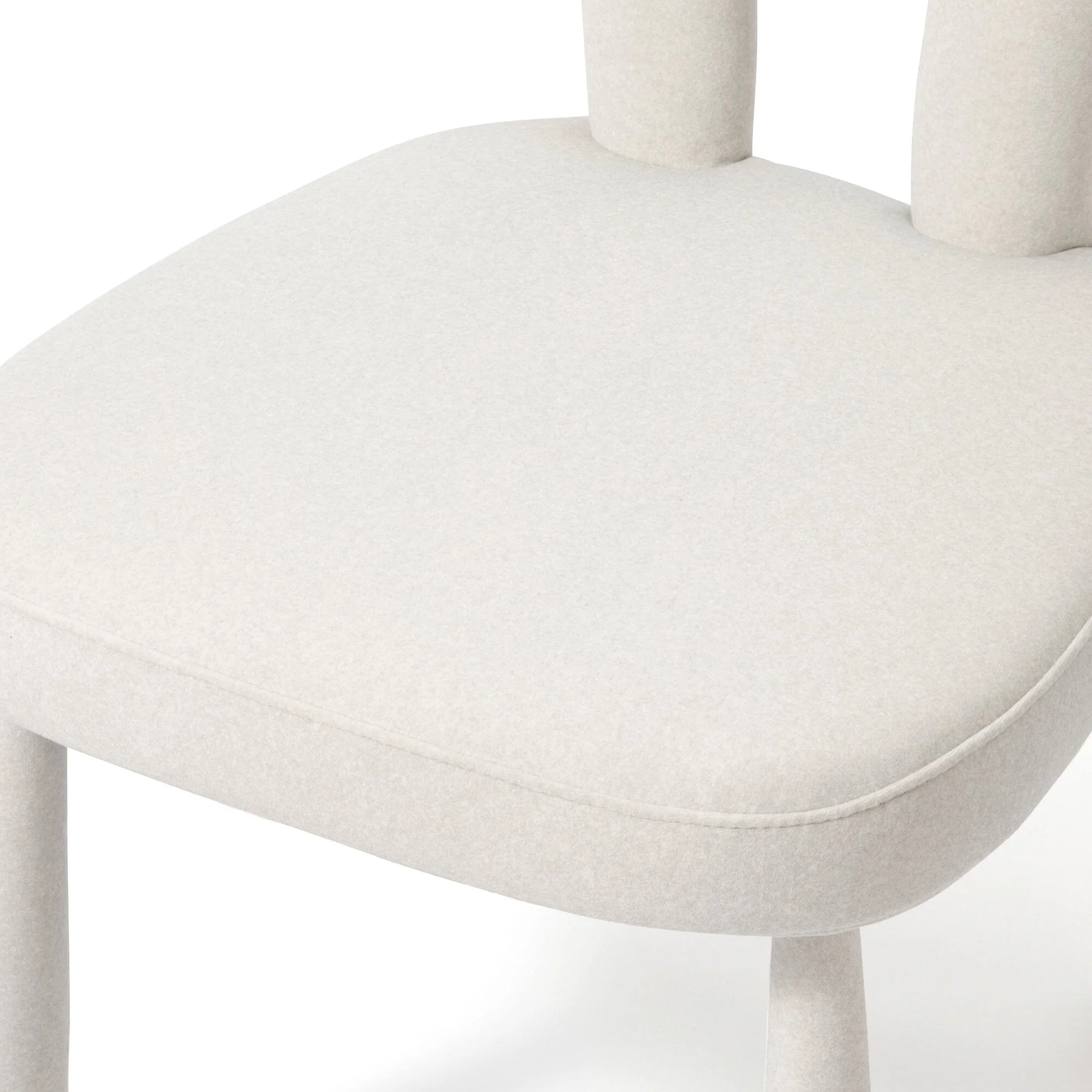 White Rabbit Ear Upholstered Accent Chair