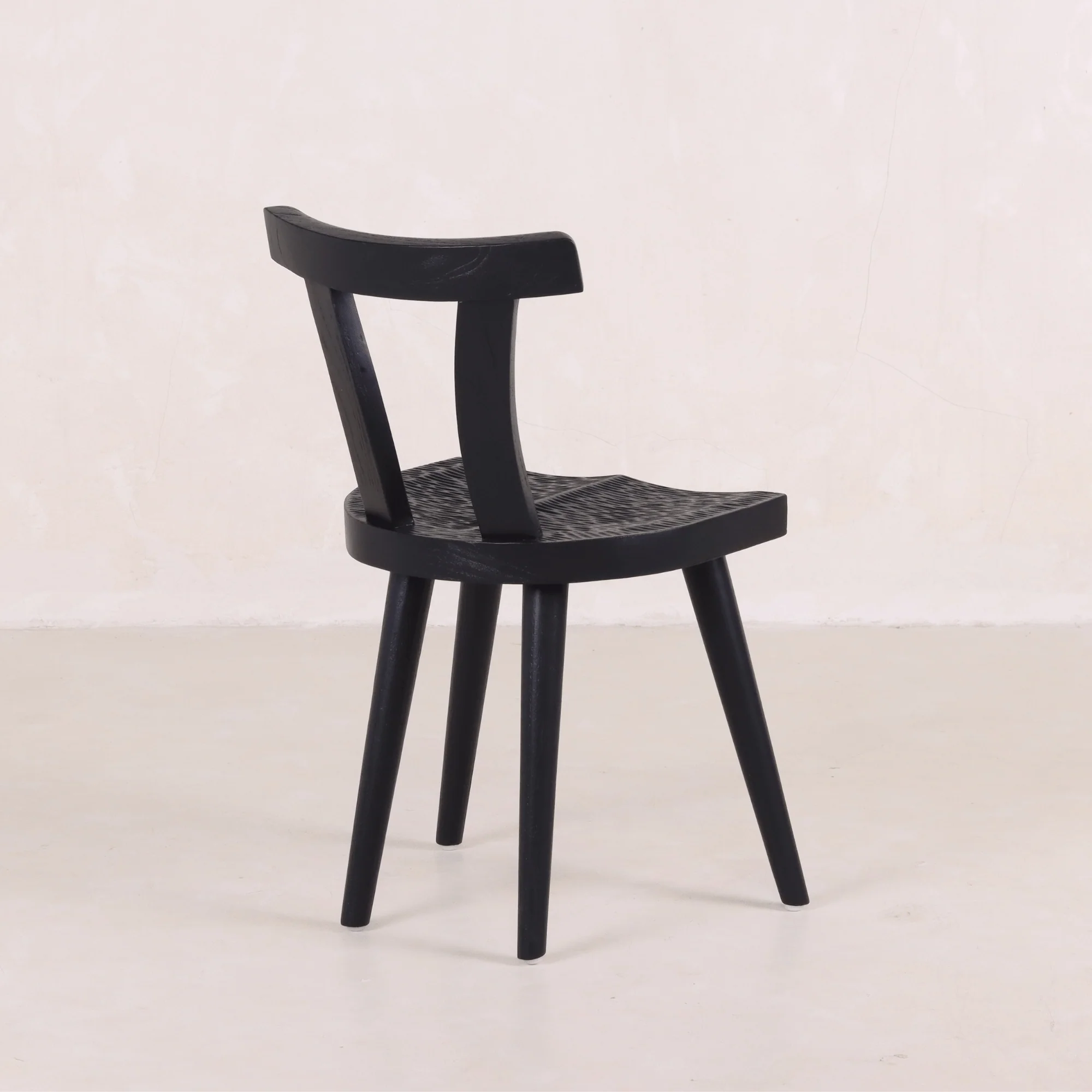 Chair - ERGONOMIC BACK DESIGN back for ergonomic comfort while maintaining primitive architectural forms Design - brutalist silhouette with...
