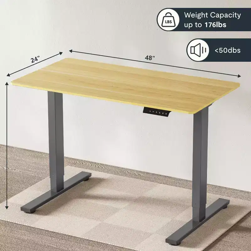 48 x 24Electric Standing Desk Adjustable Height Desk Home Office Computer Workstation Sit Stand up Desk