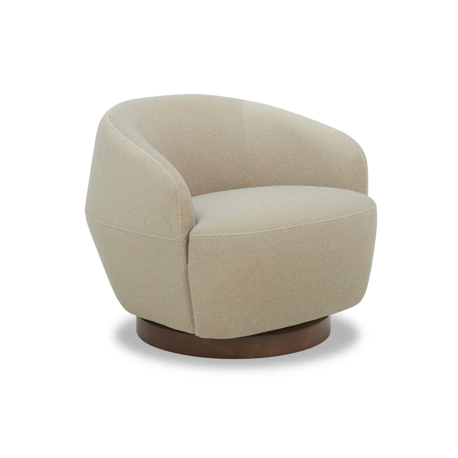 Modern Velvet Lounge Chair with Sculptural, Upholstered - Living Room | Matte Finish